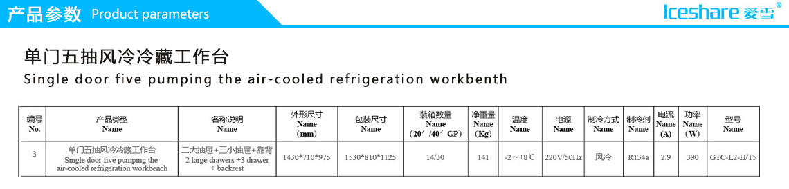 抽屉风冷工作台柜(图2)