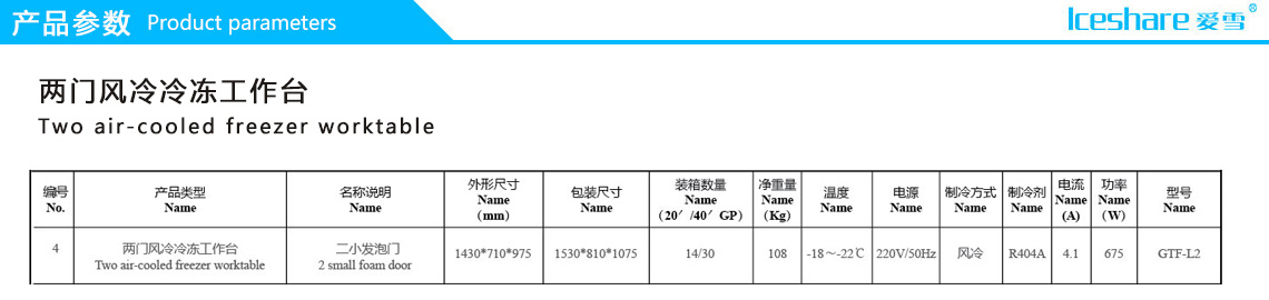 风冷平冷柜(图2)